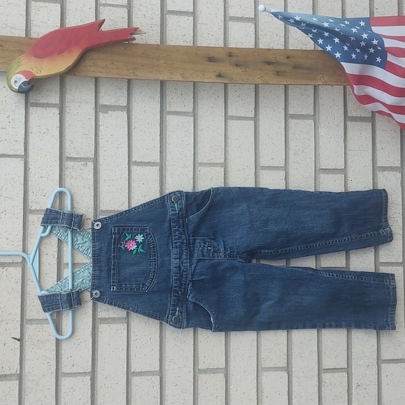 OshKosh B'gosh Other - Kids Denim Overalls with Floral Embroidery